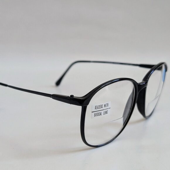 NWT Vintage 90's Carbon Fiber School Boy Bi-Focal Reading Glass (S. Black) - Picture 2 of 5